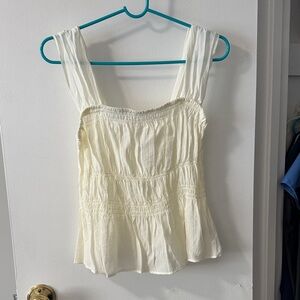 H&M Cream Sleeveless Blouse